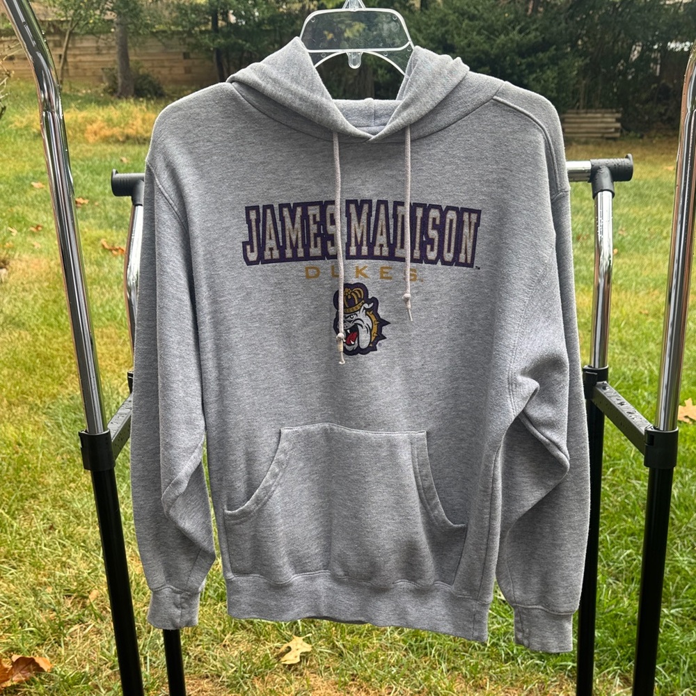 Gray James Madison Dukes Hoodie